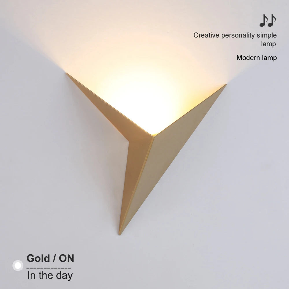 Modern Minimalist Triangle Shape LED Wall Lamp