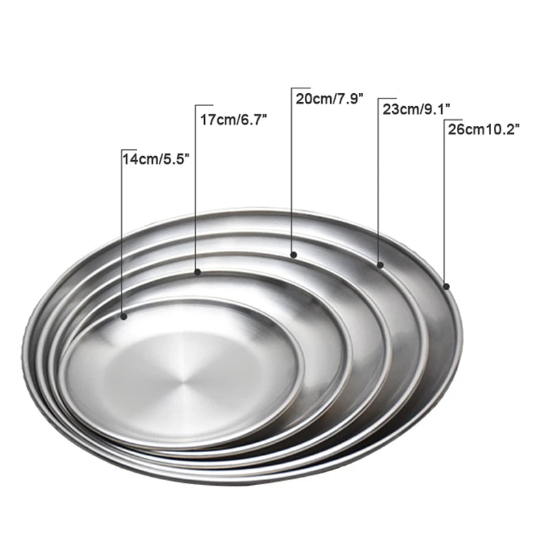 Stainless Steel Round Dinner Plate