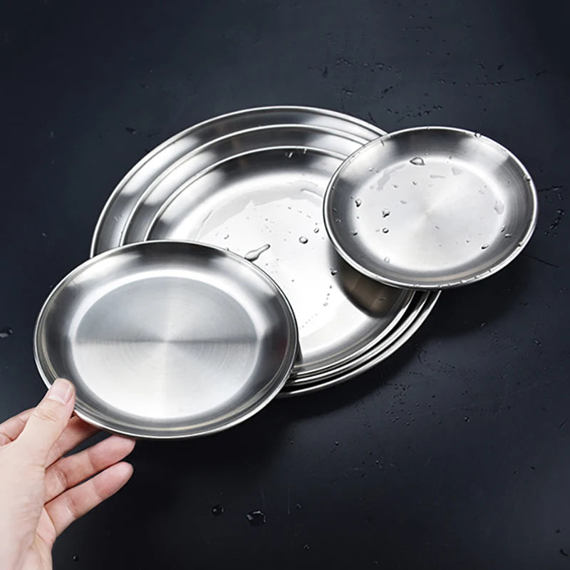 Stainless Steel Round Dinner Plate