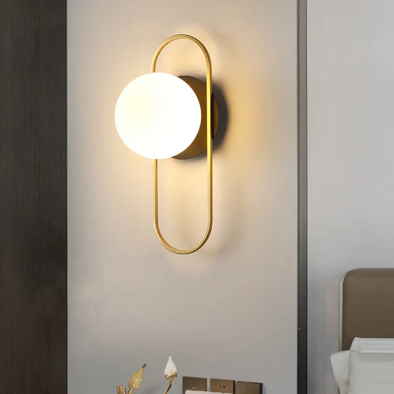 Nordic Elegant Glass Ball LED Wall Sconce