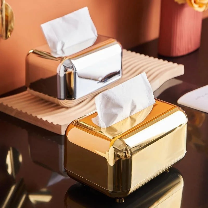 Luxury Golden Tissue Holder Box