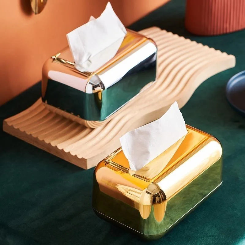 Luxury Golden Tissue Holder Box