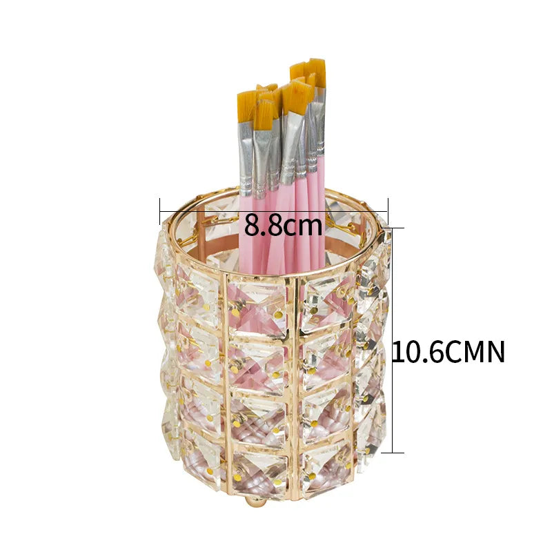 Metal Makeup Brush Storage Bucket