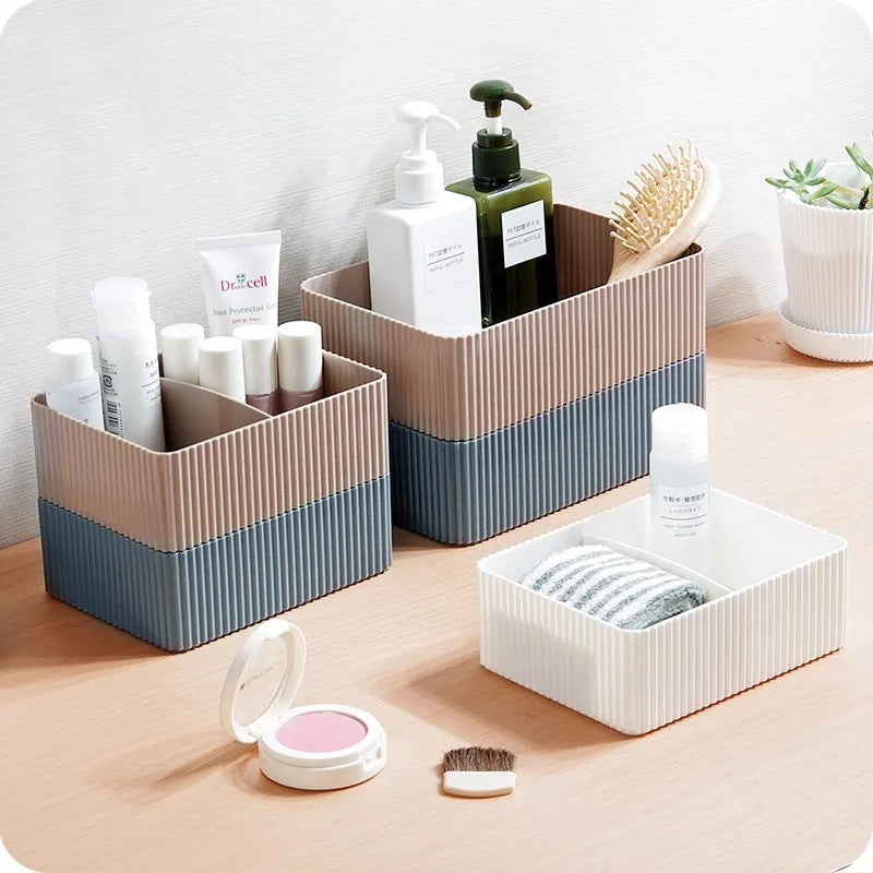 Plastic Grid Desktop Sundries Storage Box