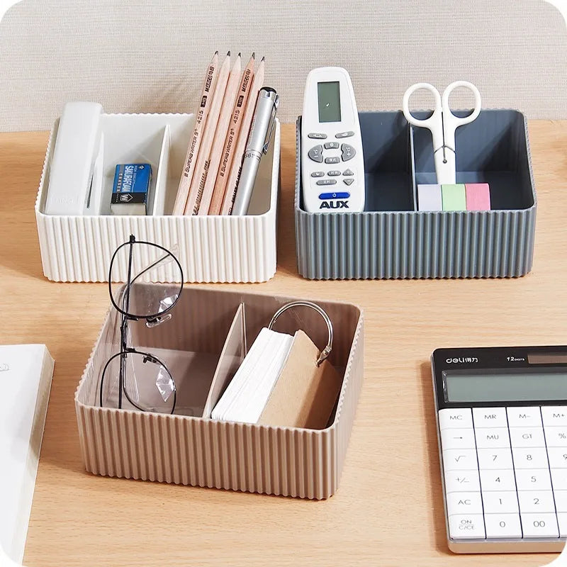 Plastic Grid Desktop Sundries Storage Box