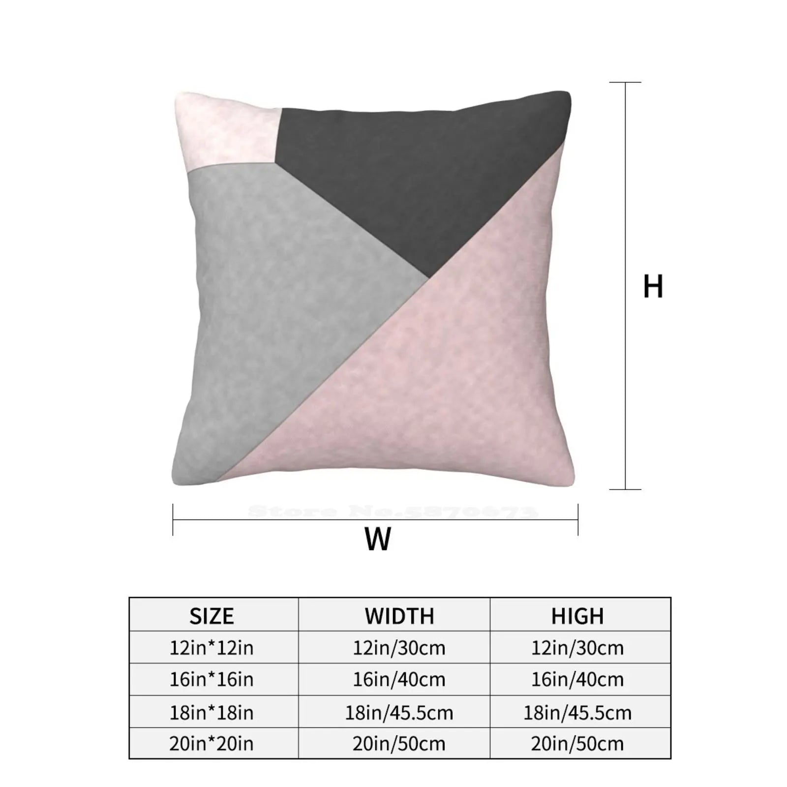 Patchwork Pink & Grey Pillow