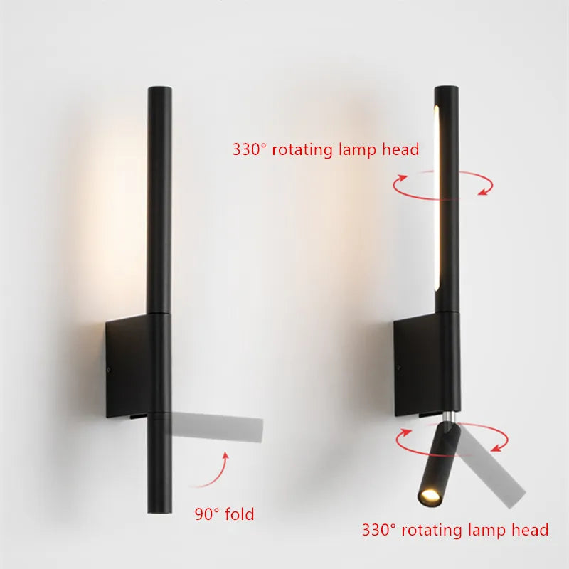 330 Degree Rotation Adjustable Nordic Wall Lamp