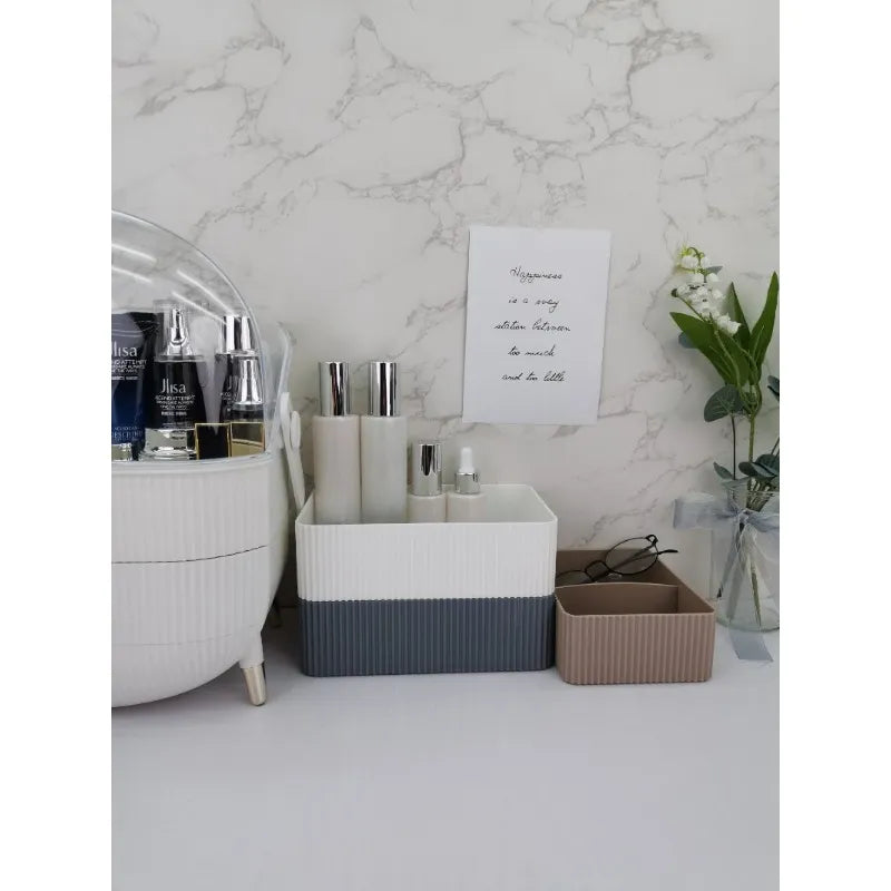 Plastic Grid Desktop Sundries Storage Box