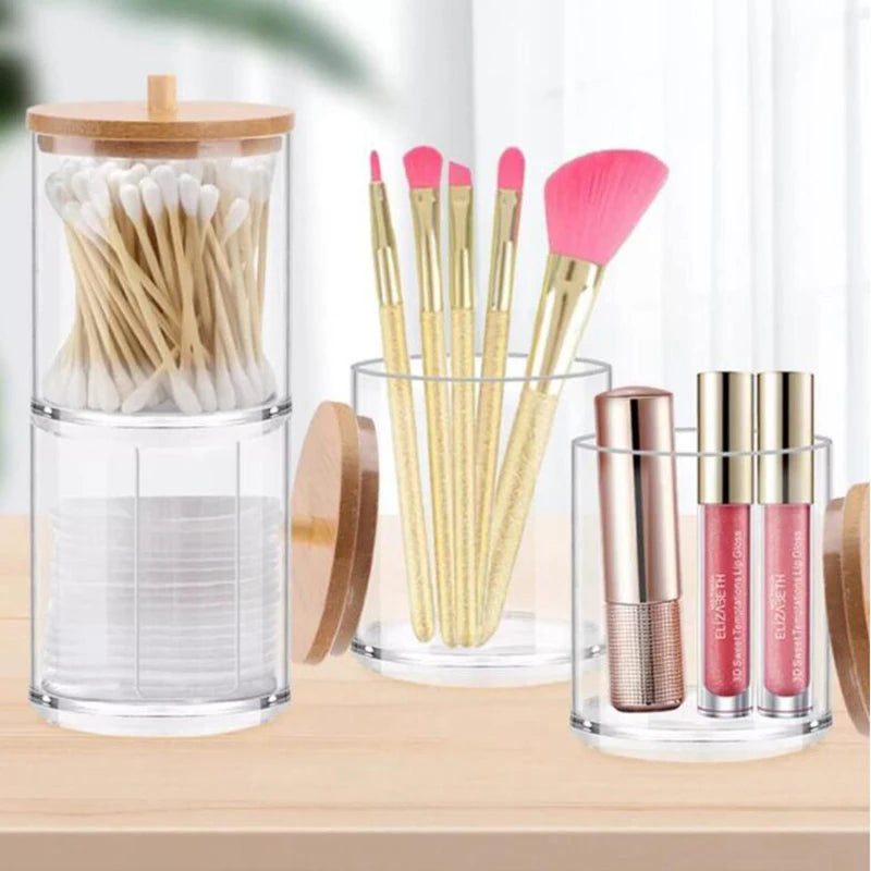 Bamboo Lid Makeup Storage Kit