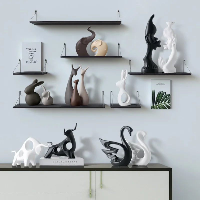 Nordic Ceramic Animal Ornaments