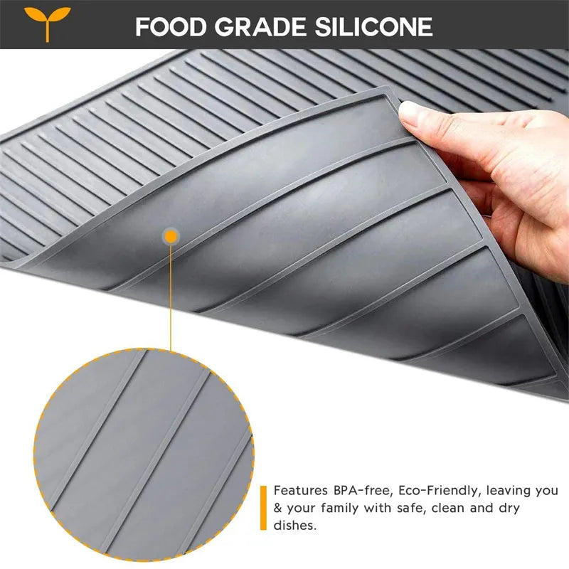 Foldable Rubber Dishes Mat