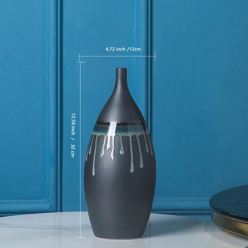 Scandinavian Small-Mouth Ceramic Vase