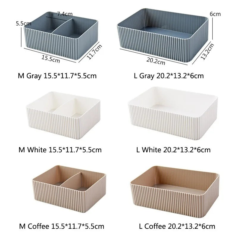 Plastic Grid Desktop Sundries Storage Box