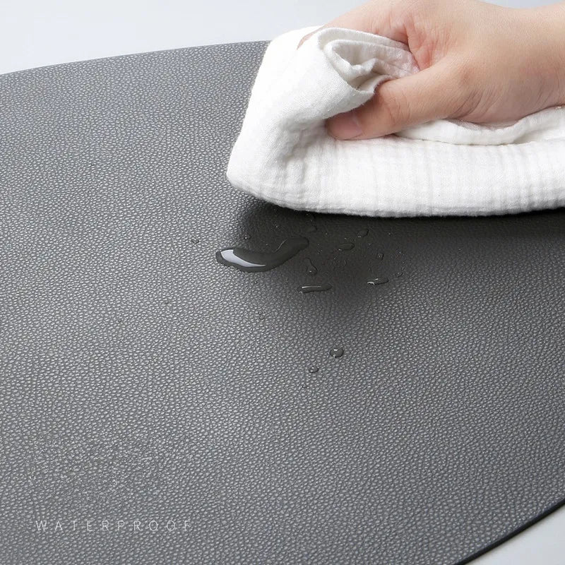 Leather Table Set: Placemat and Coaster Duo