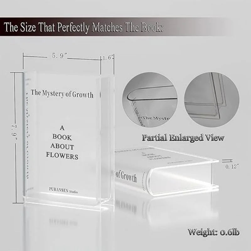 Artistic Acrylic Book Vase for Modern Interiors