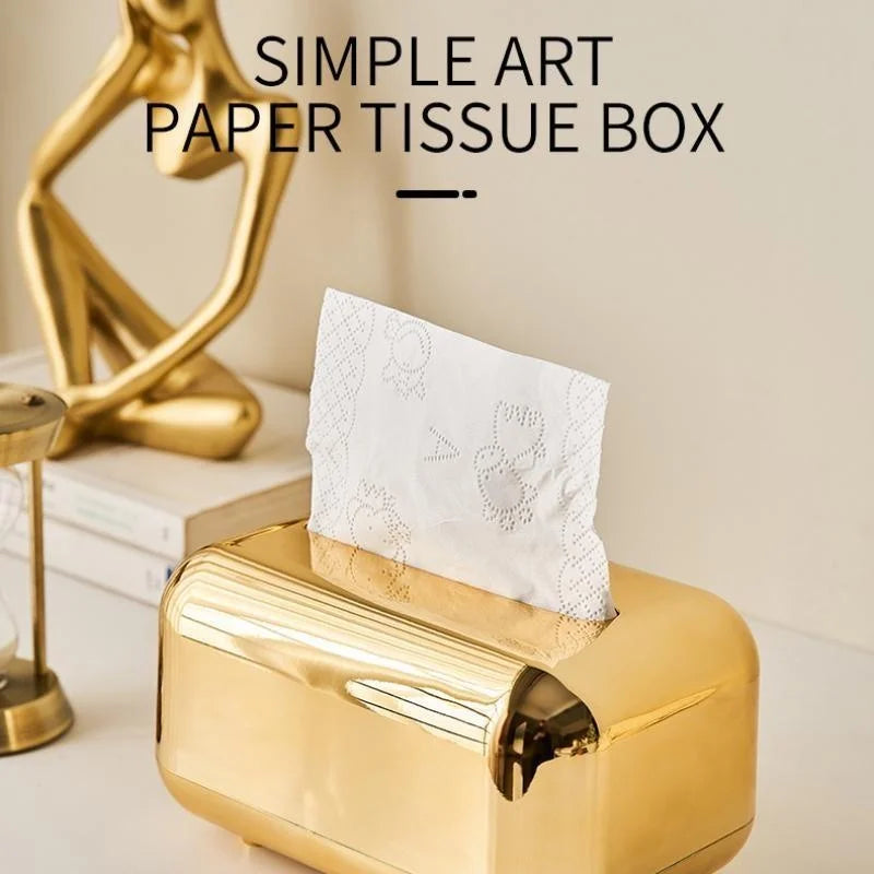 Luxury Golden Tissue Holder Box