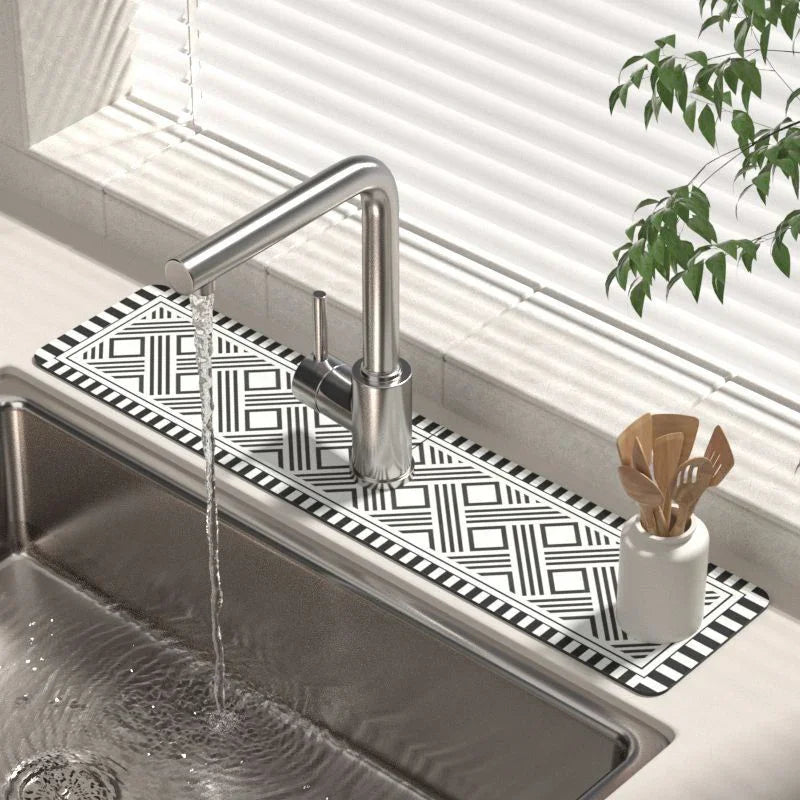 Faucet Drain Plaid Mat