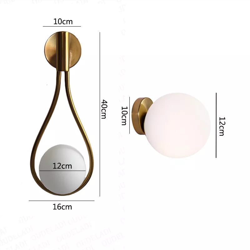 Nordic Minimalist Living Room Metal Wall Lamp