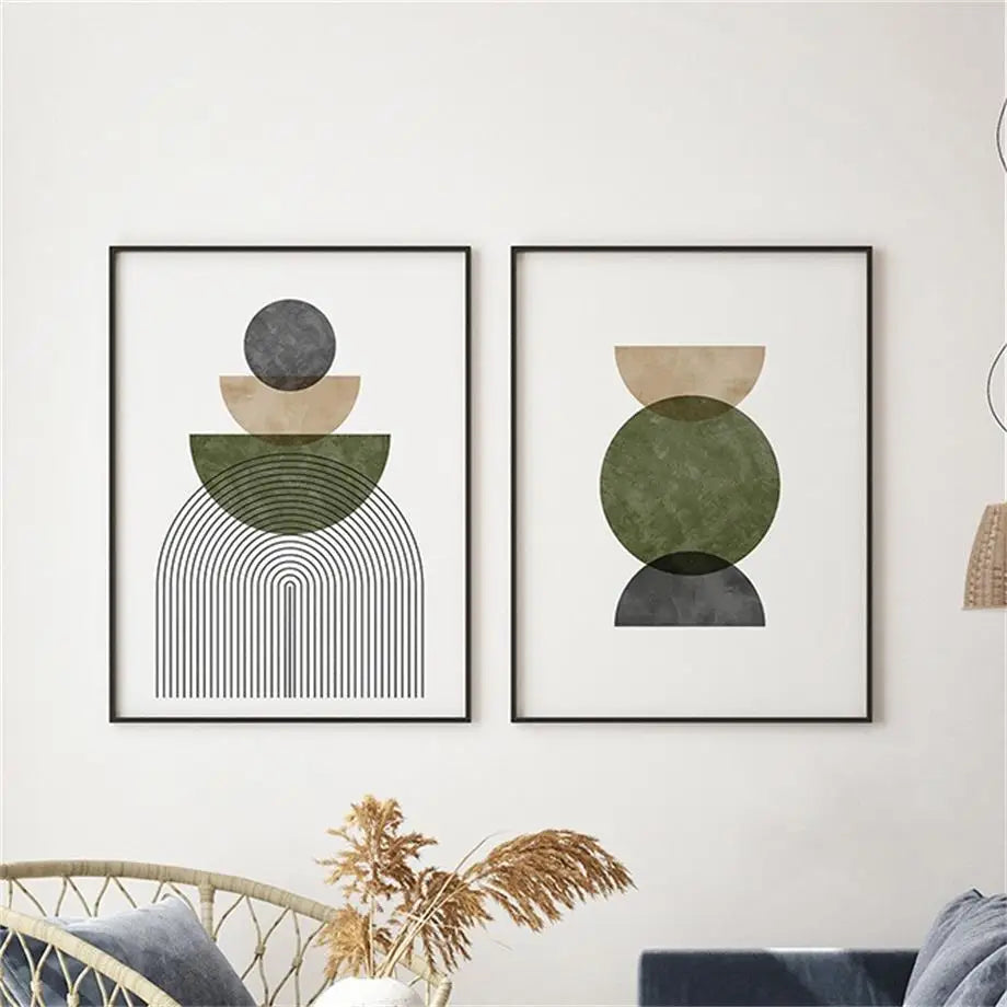 Mid Century Abstract Line Wall Art