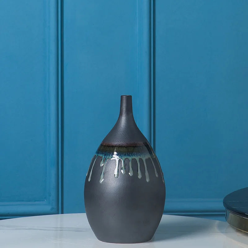 Scandinavian Small-Mouth Ceramic Vase