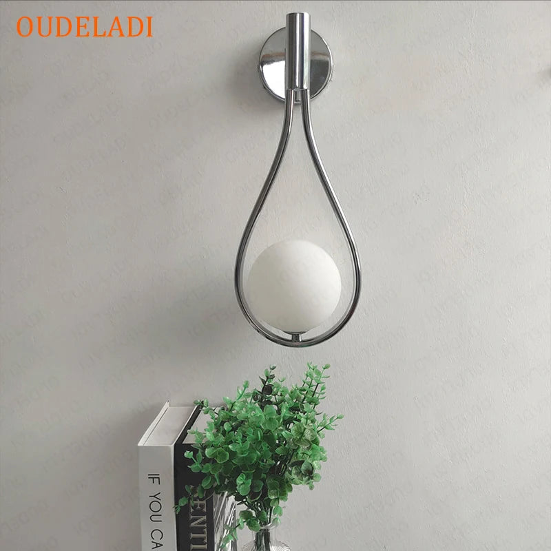 Nordic Minimalist Living Room Metal Wall Lamp