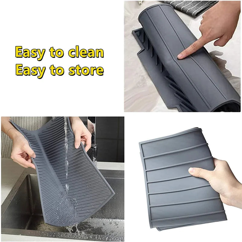 Foldable Rubber Dishes Mat