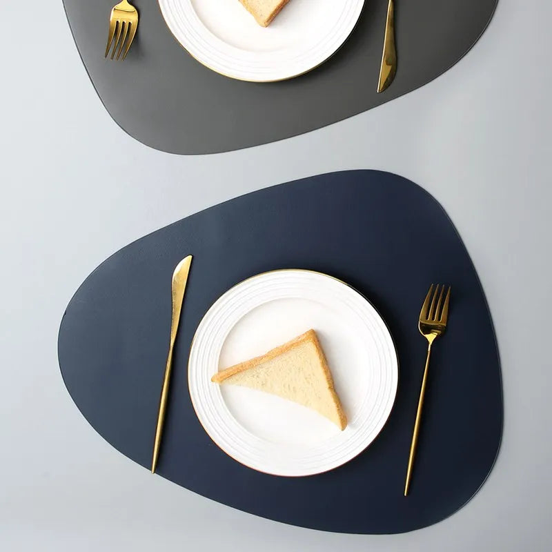 Leather Table Set: Placemat and Coaster Duo