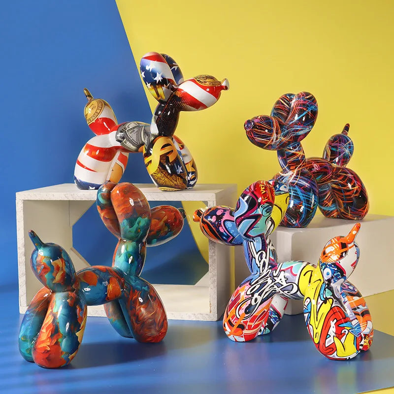 Resin Graffiti Sculpture Balloon Dog