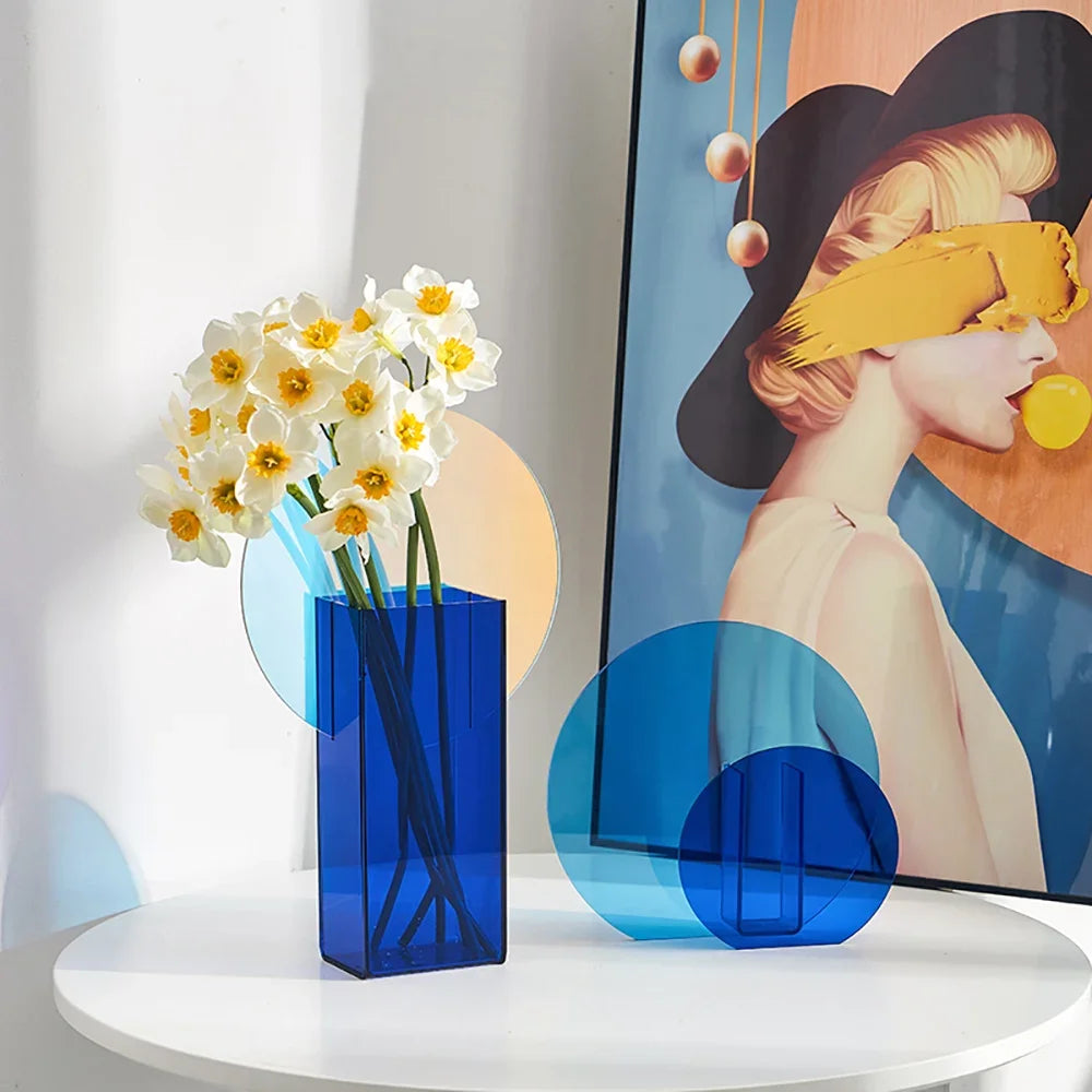 Colorful Minimalist Acrylic Vase