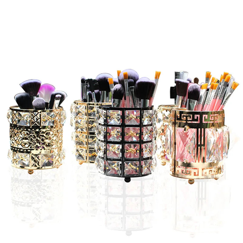 Metal Makeup Brush Storage Bucket