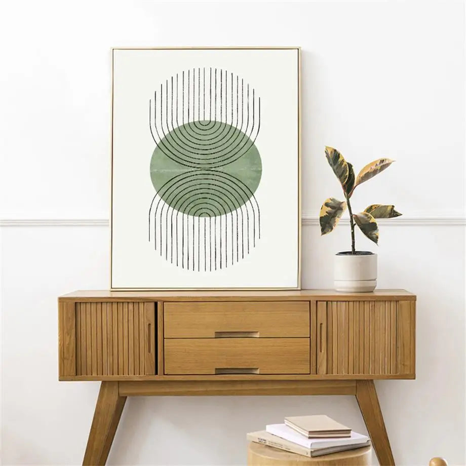 Mid Century Abstract Line Wall Art