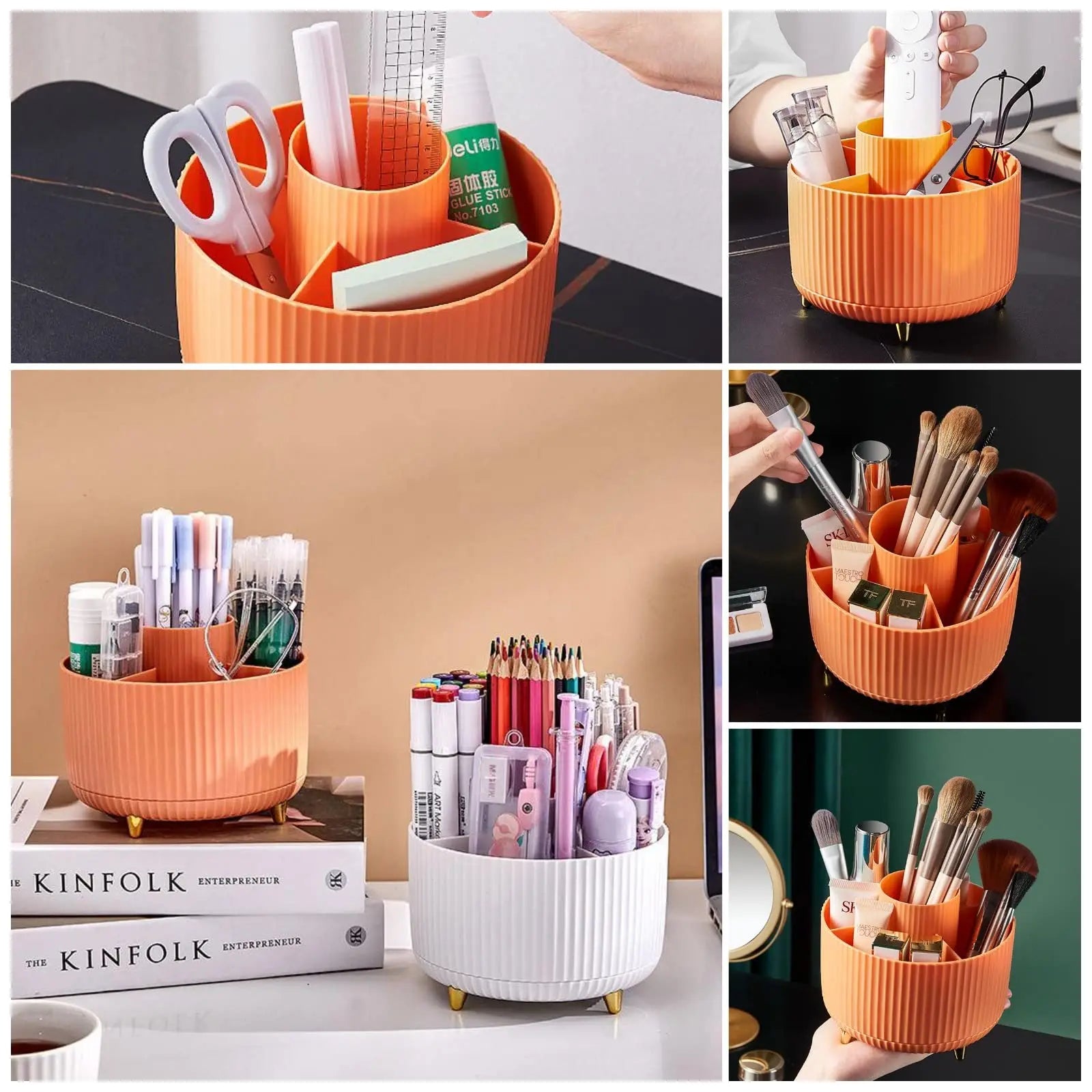 360 Rotating Makeup Brush Holder