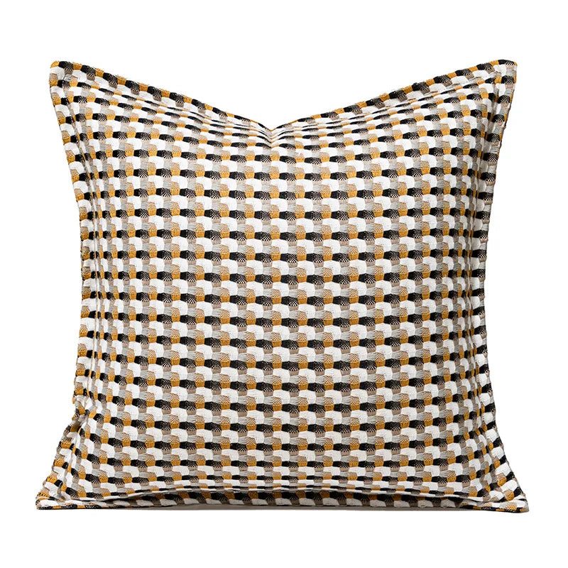 Nordic Knit Leather Cushion