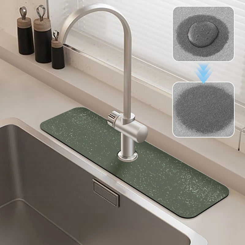 Absorbent Faucet Drain Mat